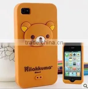 embossed 3d cute silicone animal phone case