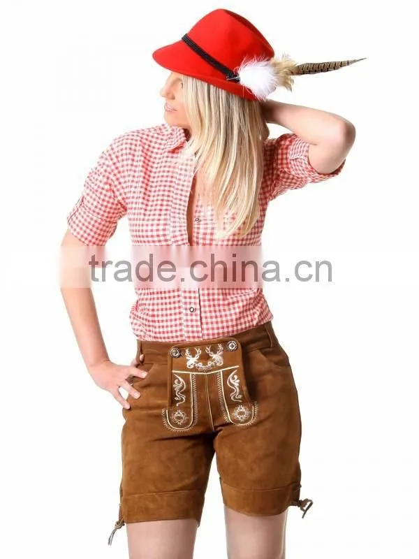 LADIES SHORT LEDER HOSE , Traditional German Shorts / TRACHTEN WEARS