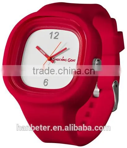 Best christmas gift 3ATM japan movement rubber wrist watch with changeable straps