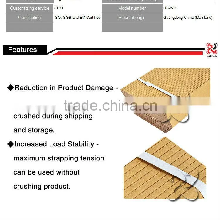 Edge board Paper edge protector Carton corner protector