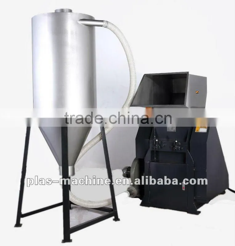 plastic PE PP film crusher with cyclone collector system (BM-400x280)