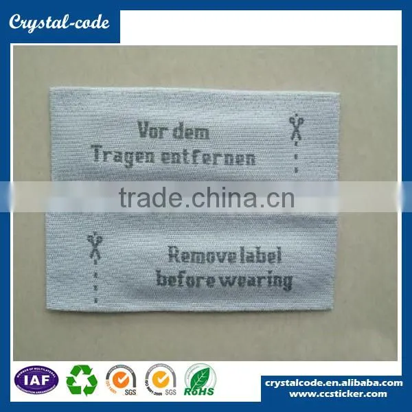 Washable adhesive garment labels wash label washable sticker washable clothing labels