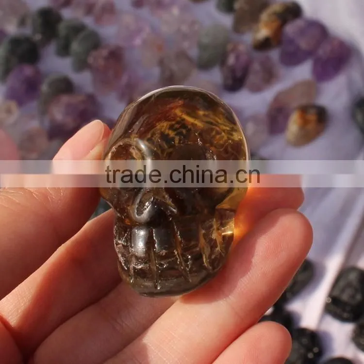 Nature Crystal skull wholesale citrine crystal skull