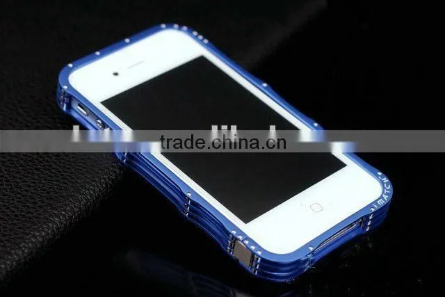 high quality novelty Durable Aluminium Metal Bumper Cover Case for iphone 4 4S