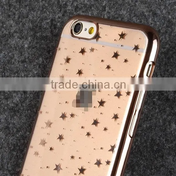 C&T High Impact Hybrid Ultra Slim Flower Pattern Electroplate Case Cover For iPhone 6