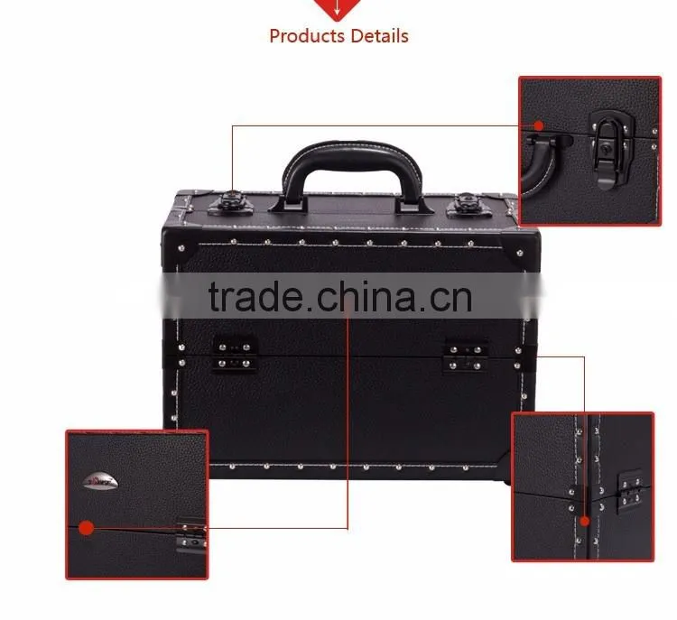 2015 wholesale cheap personalized white portable clear acrylic makeup train case for women