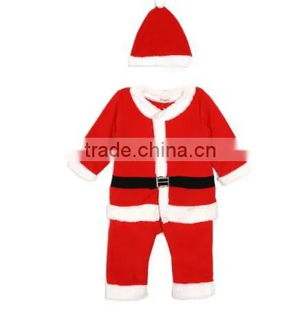 Hot sale high quality christmas baby santa suit