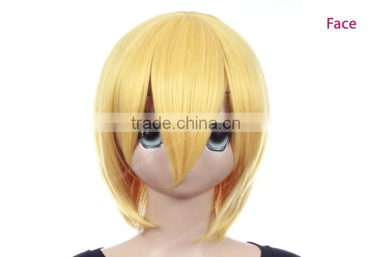 Guangzhou factory cheap price blonde/white lolita wig synthetic sex short wig cosplay