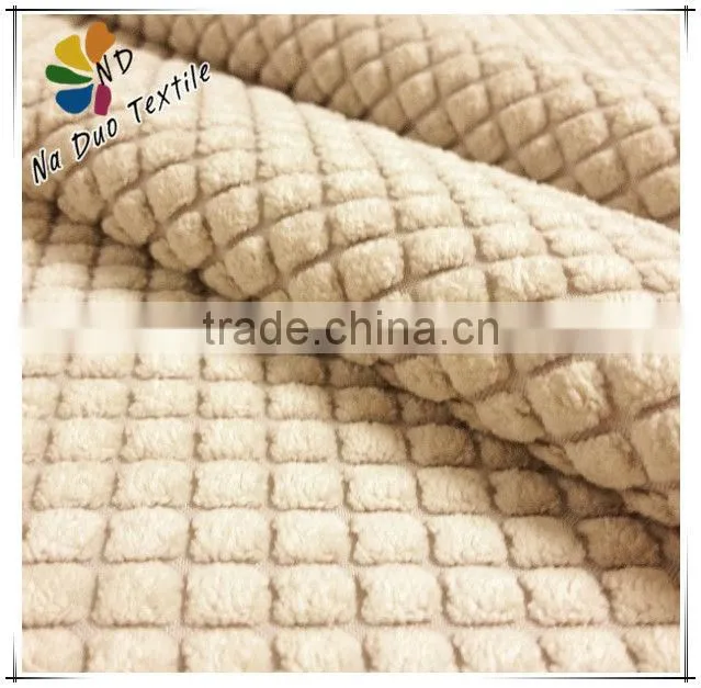 100% Polyerster Corduroy Upholstery Fabric Plaid Sofa
