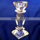 Transparent crystal candle holder