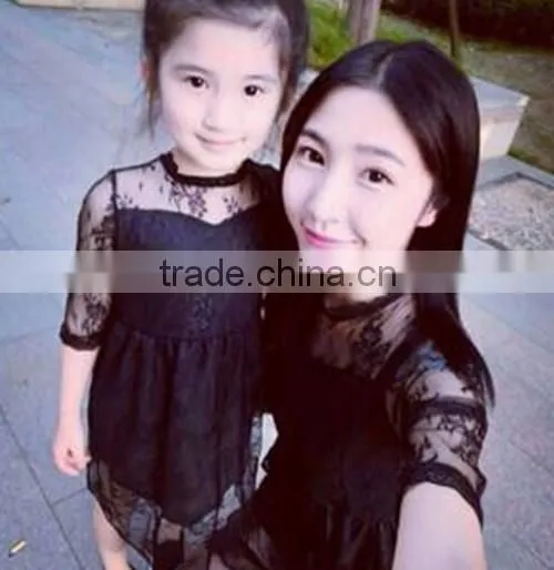 Sexy Wholesale Black Lace Dress 2015 Good Material Black Lace Dress
