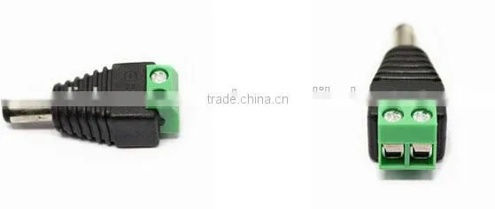 DC Power Male Jack Plug Adapter Connector for CCTV Camera BNC balun
