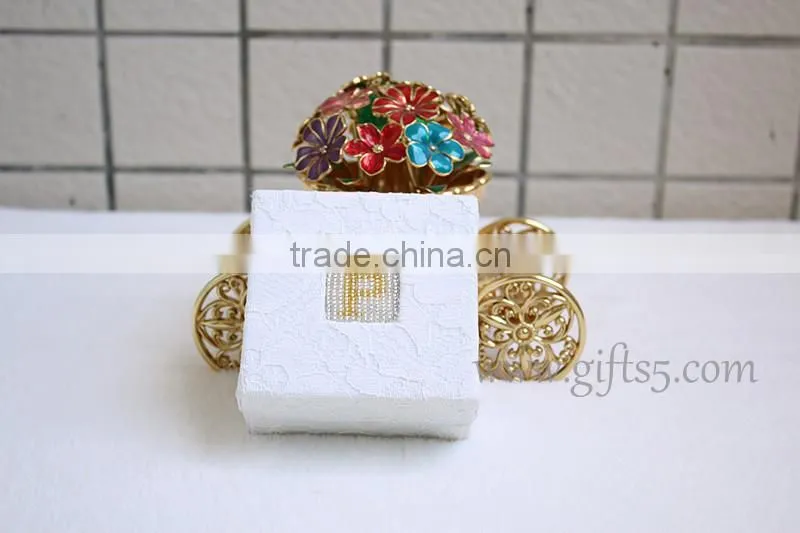 Hot sale jewelry box wedding gift jewelry box with beaded name plate of P