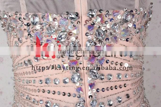 New picture fashion sex long dresses nude lace evening dress 2013 flounced evening dress