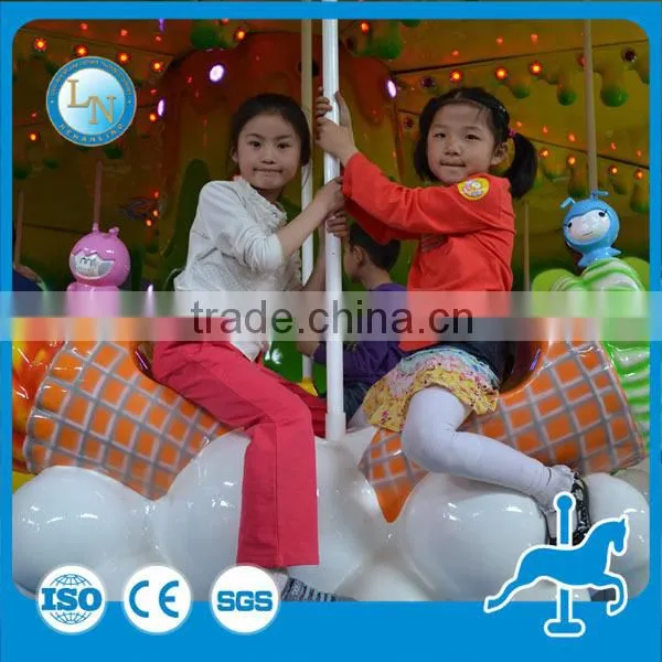LED decorated christmas musical indoor carousel ride kids animated carousel
