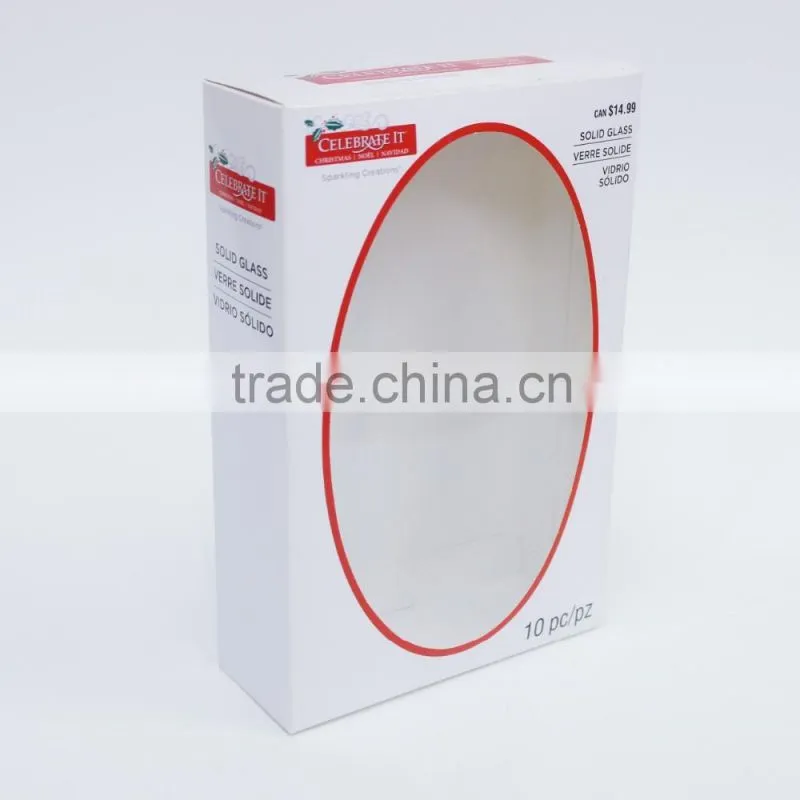 PVC window paper cosmetic gift set packaging box