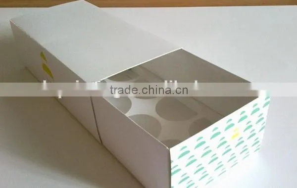 white plain sliding cake boxes/ single cake pop boxes