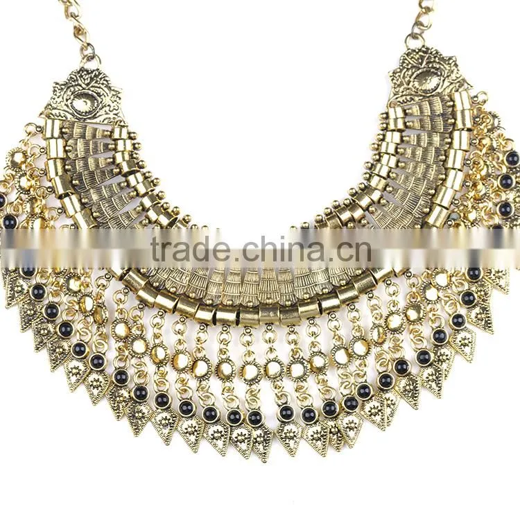 Anti gold silver plated vintage necklace boho jewellery