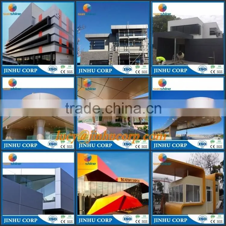 Exterior Wall Cladding Materials Wood Aluminum Composite, high quality with bottom price