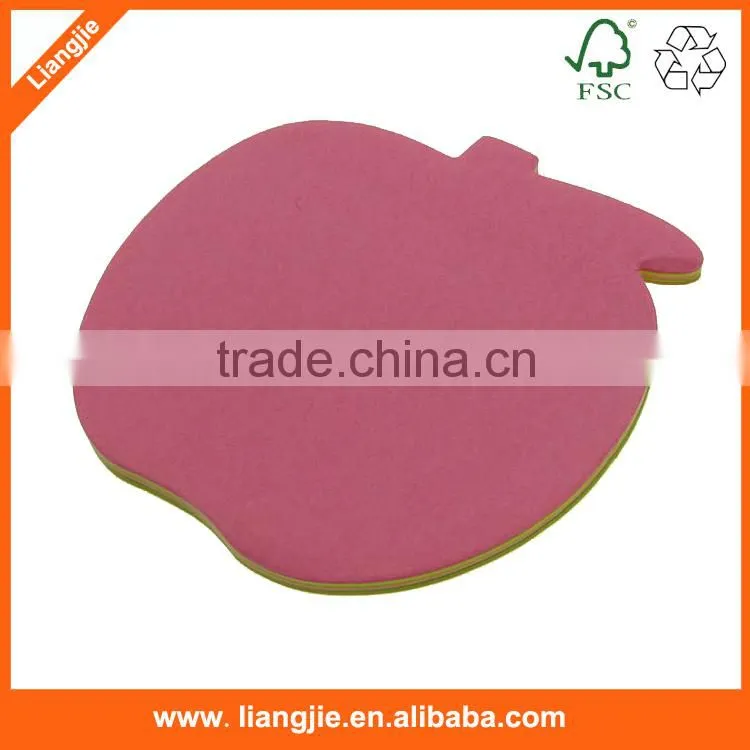 Apple shaped sticky notes pad for Promotion