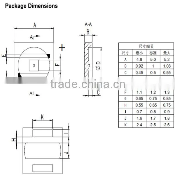 Surface Mount UV LED Low Light Decay Germicidal UVC LED 265nm
