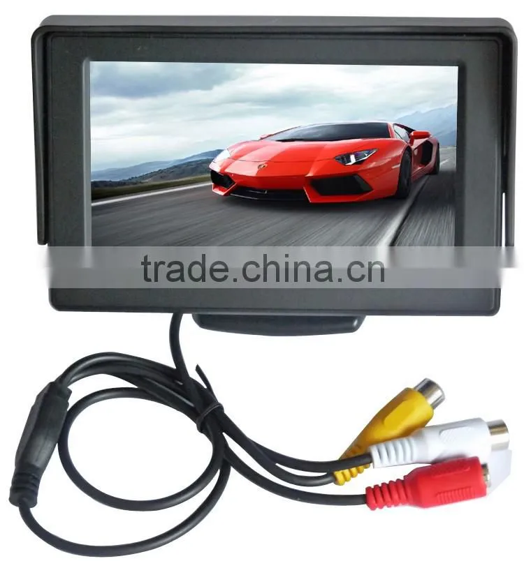 Factory price wall mount desktop 4.3inch 16:9 car headrest monitor with AV inputs