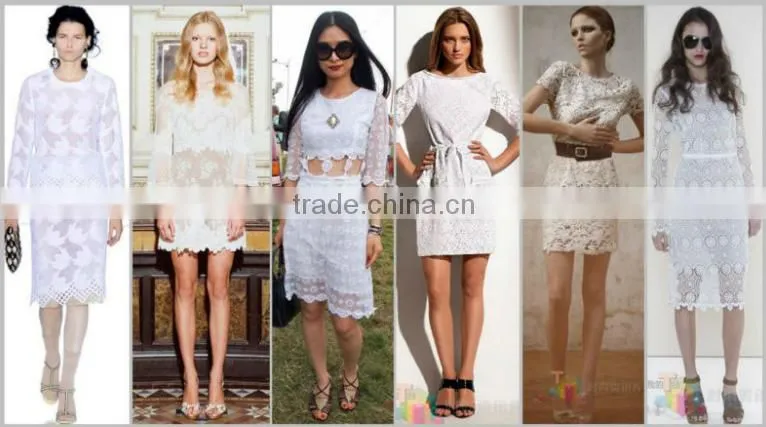 Hot sale embroidery collar crochet neck lace for women garment