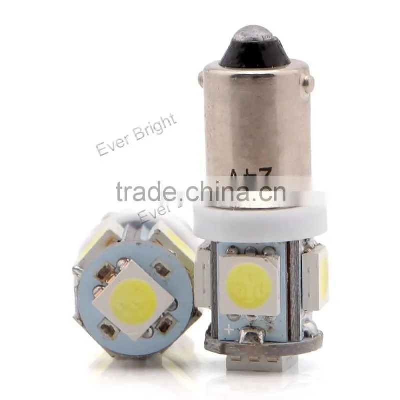 Super bright 24v Ba9s 2-B 257 5050 5SMD Car LED License Plate lights Map Dome Light