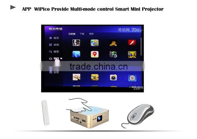 4 Core Cpu Build in Speakers Dlp Link 3d Home Theater 4K full hd 3d led projector