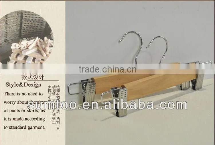 Great Quality Metal Hook Wood Trousers Hanger