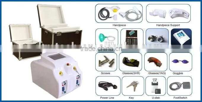 100% good feedback yag ipl 2 in 1 for hot promotion(CE/ISO/TUV)