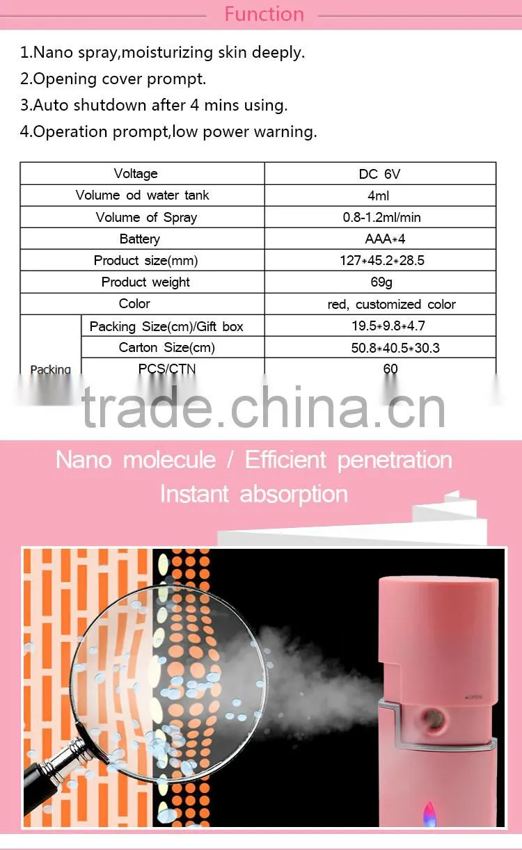 Hot new products for 2016 professional facial steamer photo facial massage equipment dayshow facial steamer