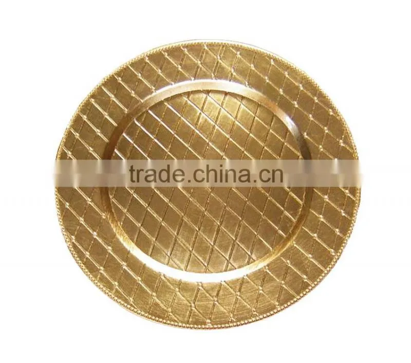 GRS Wholesale PP Gold Charger Plate