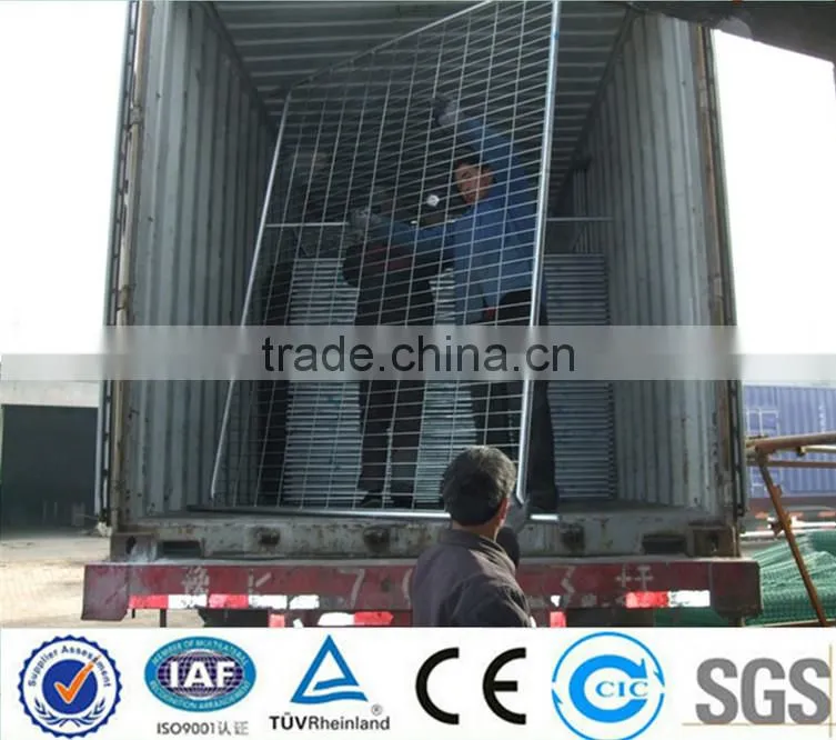 temporary metal fence/hot dipped galvanized welded wire mesh fence with pipe frame