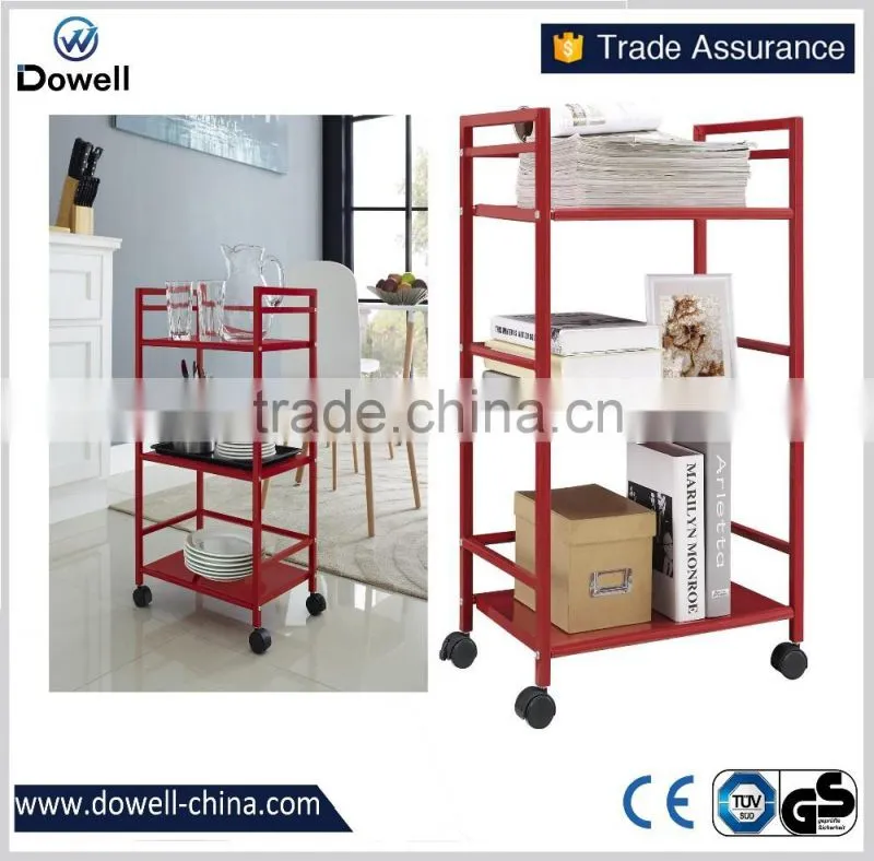 TC4830Altra Marshall 3 Shelf Metal Rolling Utility Cart, Black 3 tier metal shelving garage storage tool box storage shelf