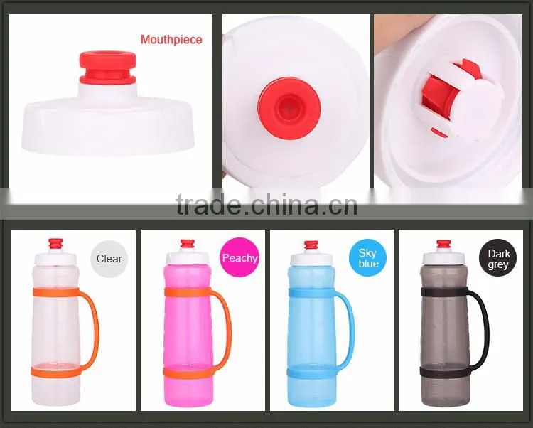 2017 Low Price Fashional Design 1000ml Sports Silicone Collapsible Water Bottle With Carabiner