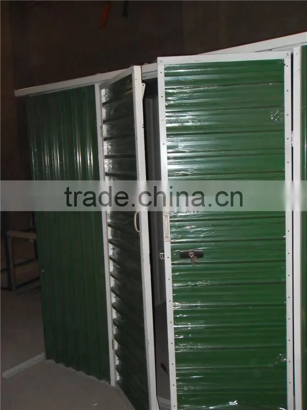 vertical hinged door metal storage shed