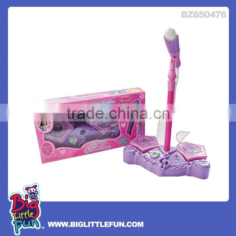 Mini kids toy microphone with light