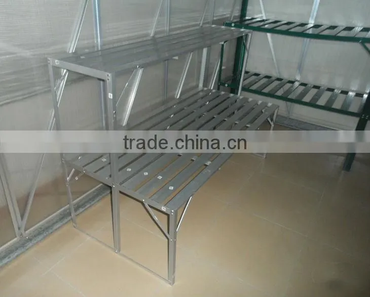 Widely used garden greenhouse portable staging with seed trays for sale HX56 series