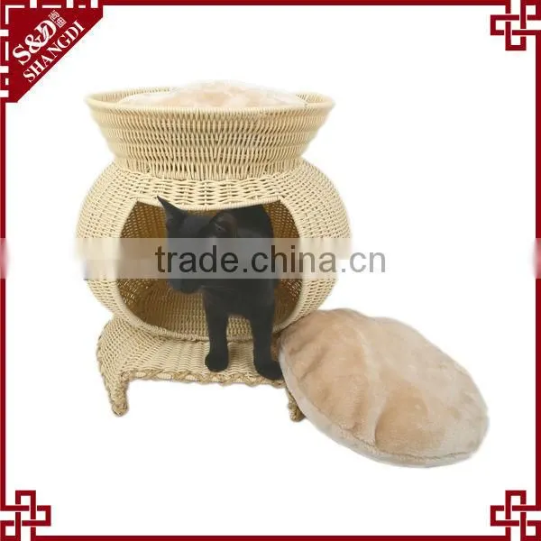 Eco-friendly handmade durable cheap wicker cat house