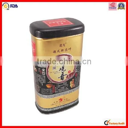 airtight rectangular high quality coffee tin boxes