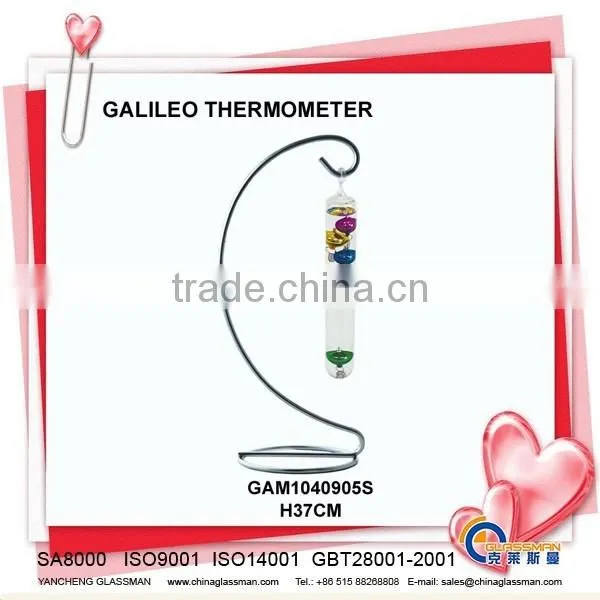 YG626S-RD glass home decoration galileo thermometer