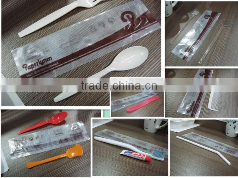 Food grade 100% biodegradable bag ,PLA packing bag for plastic knife
