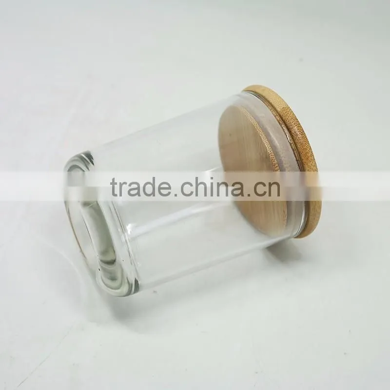 Round bottom clear glass candle jars candle holders wholesale