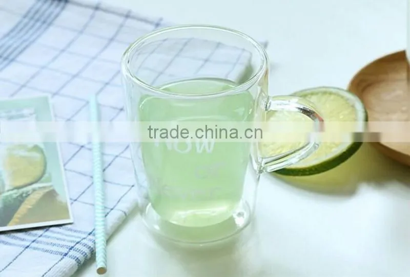 Heat resistant glass drinking mug Borosilicate glass drinking mug glass drinking mug