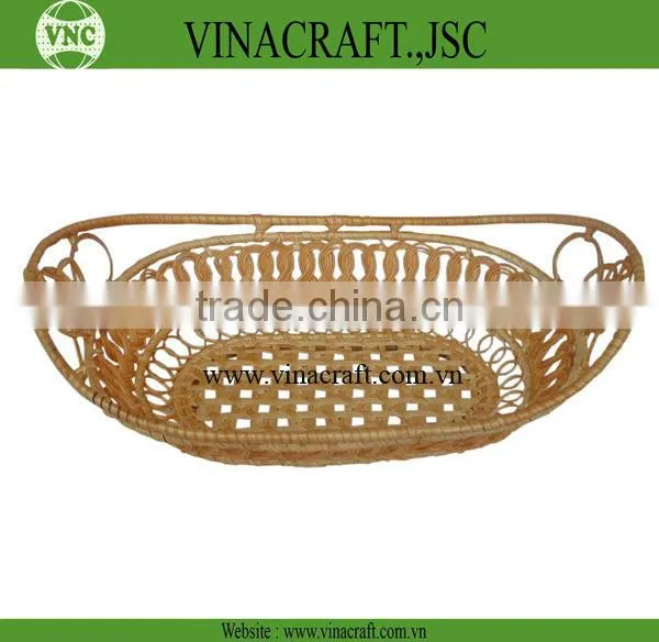 Fruit willow baskets with handle in pink corlor for gift