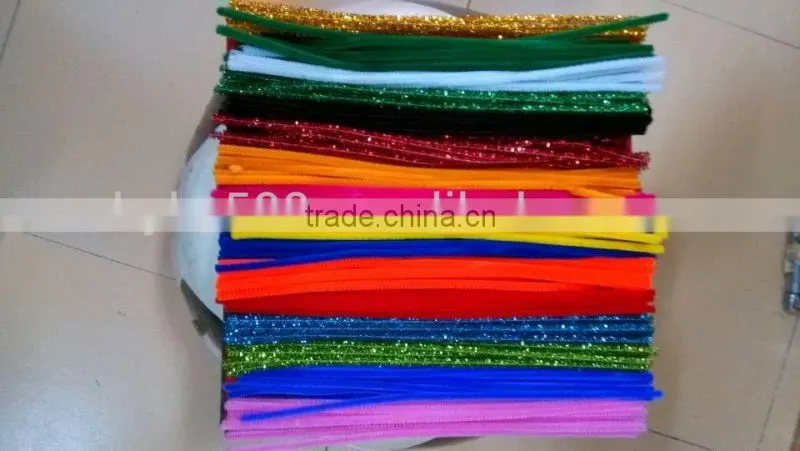 #14042707 Assorted mix color 6mm*30cm craft chenille pipe