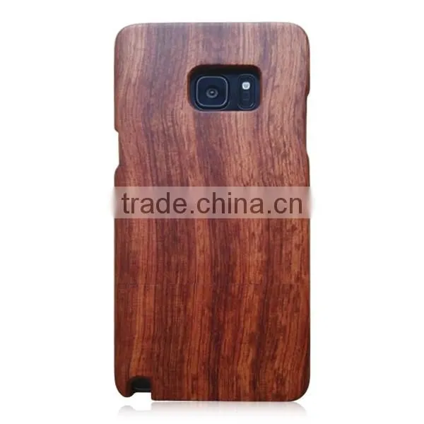 Hot selling natural real two part rose wood phone cases for Samsung note7