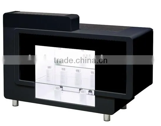 Nail salon reception desk Solid wood office table design receptionist table F-CA05
