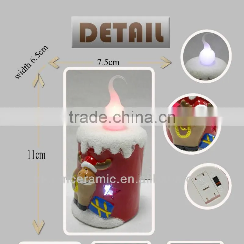 Wholesale ceramic christmas decoration with LED light